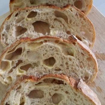 Ah Huat Rustique + Cheese.... first slice