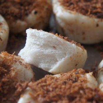 Baobei Sourdough steamed eggless cupcake second slice