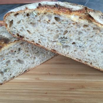 Betty Boop Sourdough breads and sourdough pizza first slice