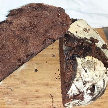 Clarice Dark Chocolate Cherry Sourdough Bread first slice