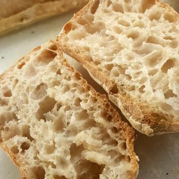 Fadougou ( Named after the Village where i am working) Ciabatta, Pannatone ,Fougasses. first slice