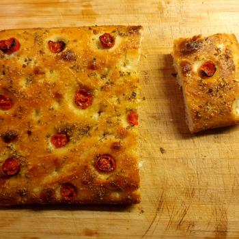 Grandpa Focaccia first slice