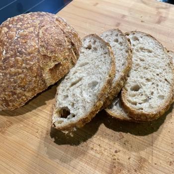 Jef Whole wheat sourdough first slice
