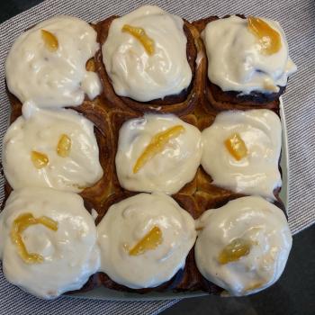 John Dough Lemon Sugar Sourdough Rolls with Yuzu Vanilla Cream Cheese Icing first overview