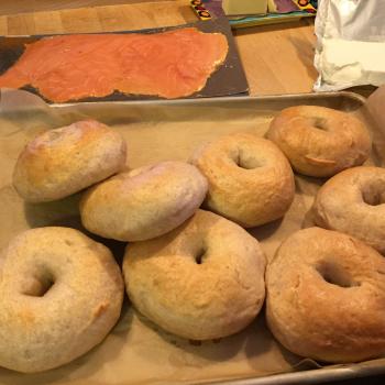Mandy's Starter Bread, English Muffins, Bagels, Bignets first slice