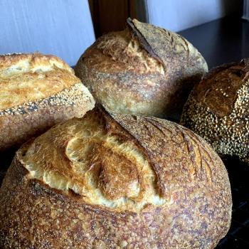 Mz. Bubblez sourdough bread first slice