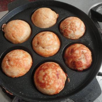 Puneri Paniyaram first slice