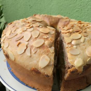 Sally Almond cinnamon sourdough cake first overview