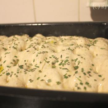 September starter Sourdough focaccia first overview