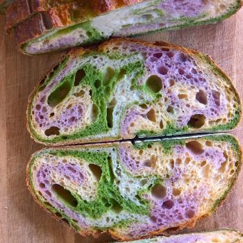 TheBees Green Tea and Sweet Potato Sourdough first slice