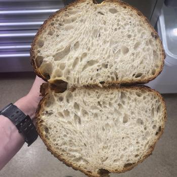 Tony Peroni Sourdough first slice
