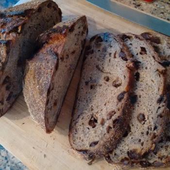 Tony Whole wheat raisin walnut first slice