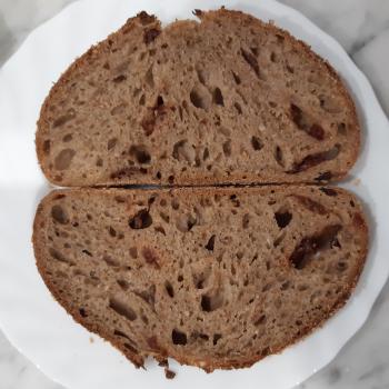 V9 Cranberry Whole What Bread first slice
