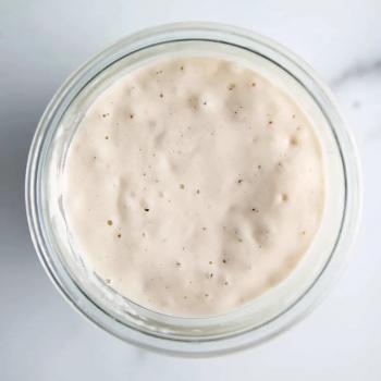Whole Wheat Sourdough jar shot